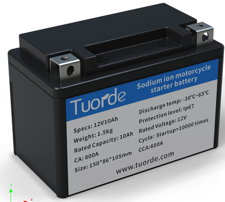 12V 10Ah 120CCA Νάτριο Ιόνιο μπαταρία εκκίνησης μοτοσικλέτας με 120A κρύο στροφή ενισχυτές