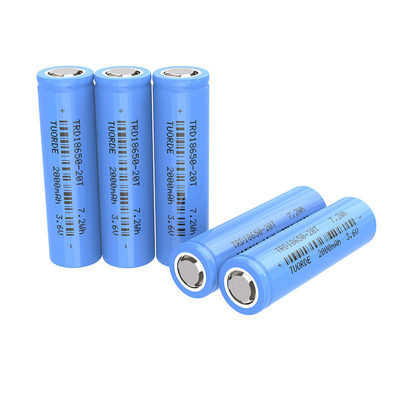 15C Μεγάλη χωρητικότητα μπαταρία λιθίου, 2000mAh Flat Top 18650 Λίθιο μπαταρία κύτταρα