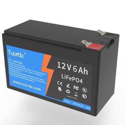 Προσαρμοσμένη μπαταρία Lifepo4 Deep Cycle, 12V 6Ah AGV Lifepo4 μπαταρία