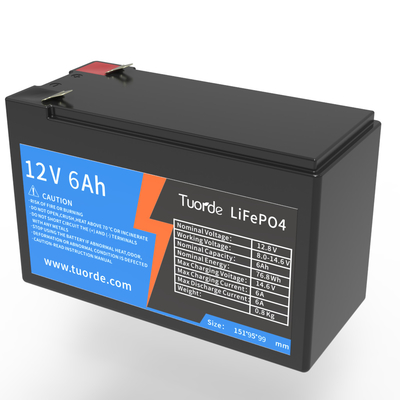 Προσαρμοσμένη μπαταρία Lifepo4 Deep Cycle, 12V 6Ah AGV Lifepo4 μπαταρία